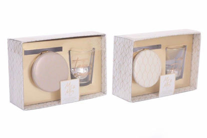 Picture of WEDDING VOTIVE & MIRROR SET