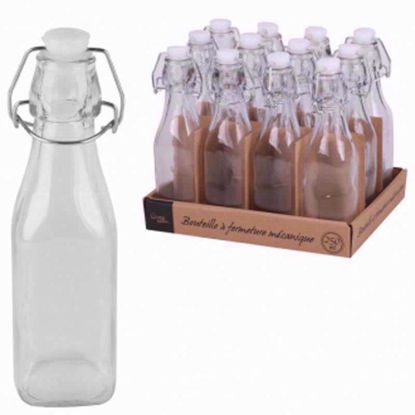 Picture of BOTTLE GLASS WITH CLIP LID 250ML