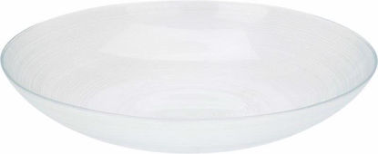 Picture of BOWL FLAT GLASS EMBOSSED STRIPE 30CM