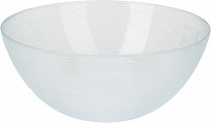 Picture of BOWL GLASS EMBOSSED STRIPE DESIGN 21CM