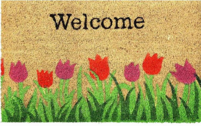 Picture of DOORMAT PVC WELCOME FLOWERS 40X60CM