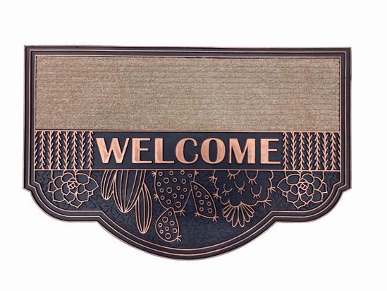 Picture of DOORMAT RUBBER CACTUS BRONZE 45X70CM