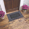 Picture of DOORMAT RUBBER DOG PAWS SILVER 45X70CM