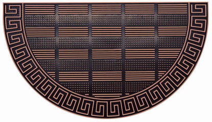 Picture of DOORMAT RUBBER HALFMOON BRONZE 40X70CM