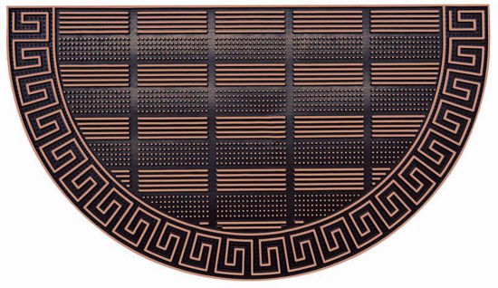 Picture of DOORMAT RUBBER HALFMOON BRONZE 40X70CM