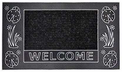 Picture of DOORMAT RUBBER WELCOME SILVER 40X70CM LADY BU