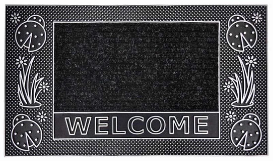 Picture of DOORMAT RUBBER WELCOME SILVER 40X70CM LADY BU