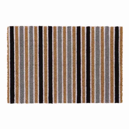 Picture of JVL DOORMAT COIR LATEX STRIPE 40X60CM D0000