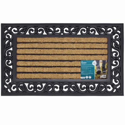 Picture of JVL DOORMAT RUBBER TUFF RECTANGLE 45X75CM