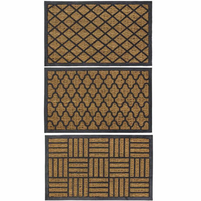 Picture of JVL DOORMAT RUBBER TUFFSCAPE WOVEN 45X75CM