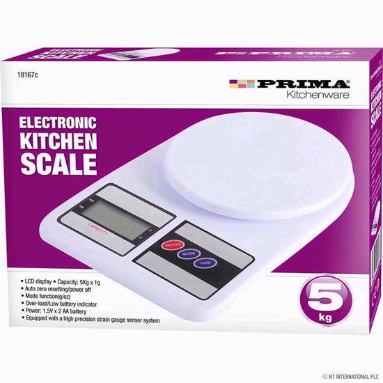 Picture of PRIMA ELECTRONIC KITCHEN SCALE WHITE