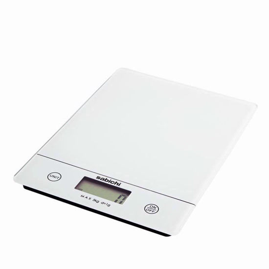 Picture of SABICHI KITCHEN DIGITAL SCALE WHITE 5KG