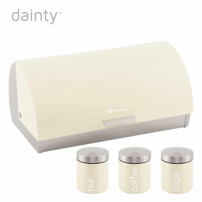 Picture of DAINTY BREAD BIN & CANISTERS CREAM