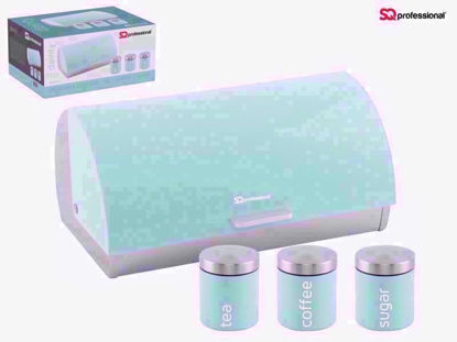 Picture of DAINTY BREAD BIN & CANISTERS SEAFOAM