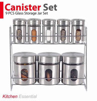 Picture of STORAGE JAR SET ON STAND 9PC