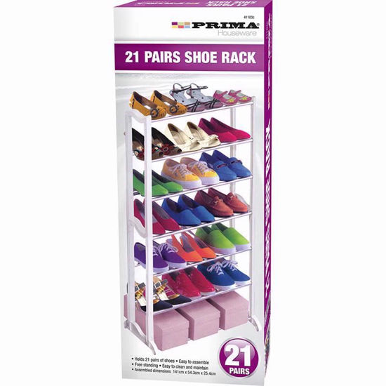 Picture of PRIMA SHOE RACK 21PR STACKABLE WHITE