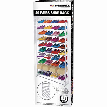 Picture of PRIMA SHOE RACK 40PR STACKABLE WHITE