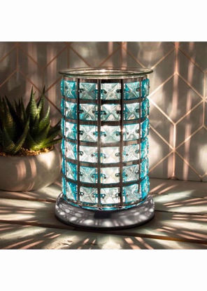 Picture of DESIRE AROMA LAMP SILVER&TEAL