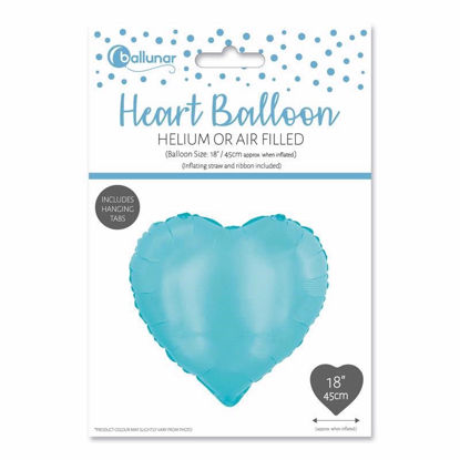 Picture of FOIL BALLOON HEART MATT BLUE 18 INCH