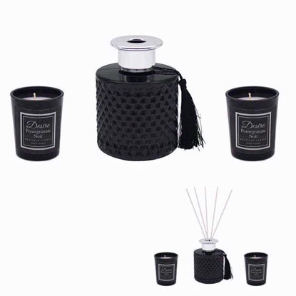 Picture of DIFFUSER&CANDLE SET POMEGRANATE NOIR