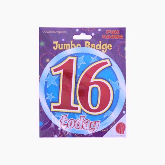 Picture of EUROWRAP GIANT BIRTHDAY BADGE BOY 16