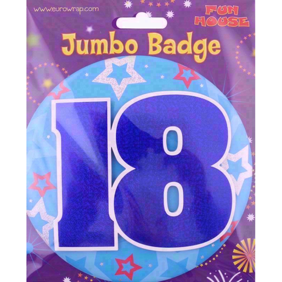 Picture of EUROWRAP GIANT BIRTHDAY BADGE BOY 18