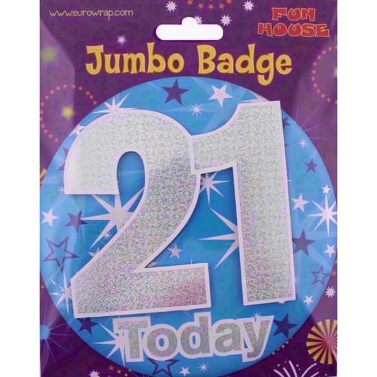 Picture of EUROWRAP GIANT BIRTHDAY BADGE BOY 21