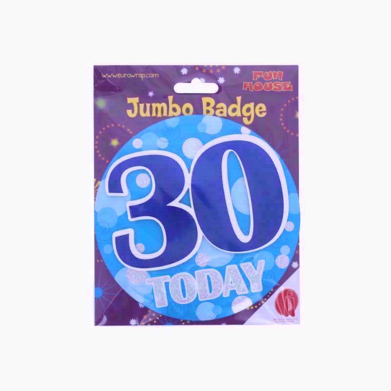 Picture of EUROWRAP GIANT BIRTHDAY BADGE BOY 30