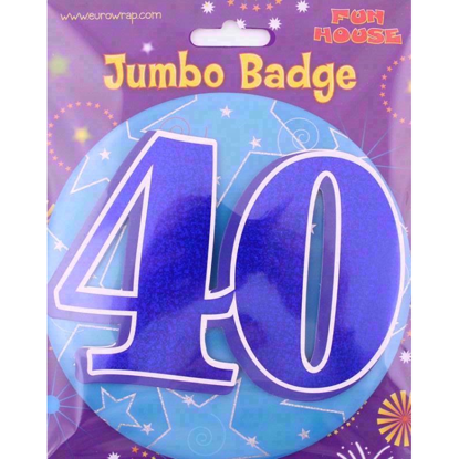 Picture of EUROWRAP GIANT BIRTHDAY BADGE BOY 40