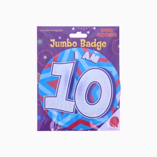 Picture of EUROWRAP GIANT BIRTHDAY BADGE BOY 10