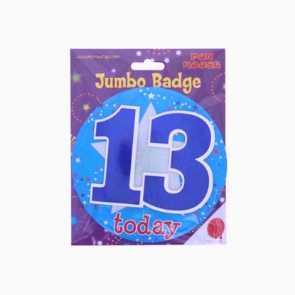 Picture of EUROWRAP GIANT BIRTHDAY BADGE BOY 13