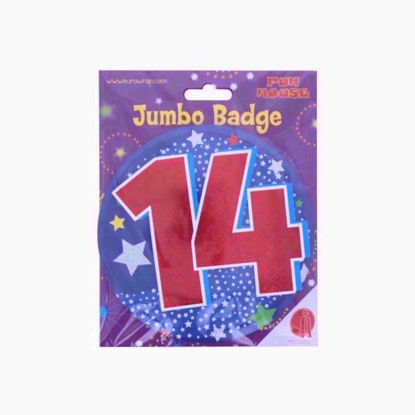 Picture of EUROWRAP GIANT BIRTHDAY BADGE BOY 14