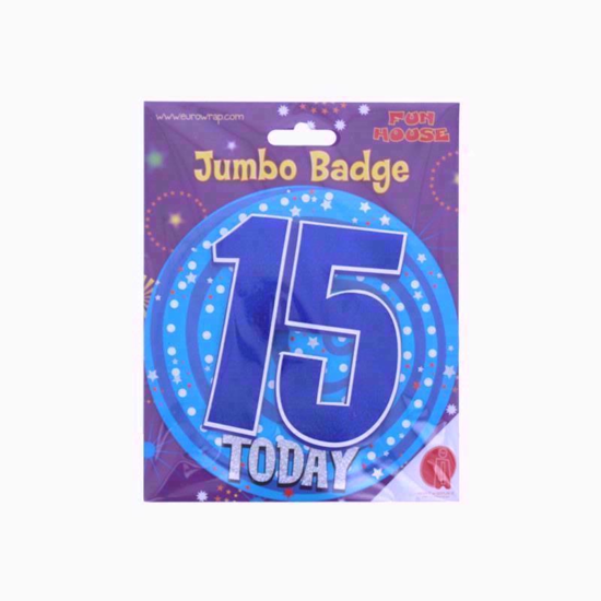 Picture of EUROWRAP GIANT BIRTHDAY BADGE BOY 15