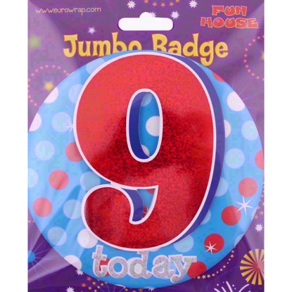 Picture of EUROWRAP GIANT BIRTHDAY BADGE BOY 9