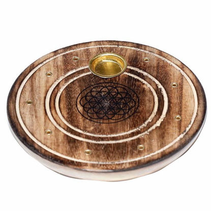 Picture of INCENSE ASHCATCHER ROUND FLOWER OF LIFE