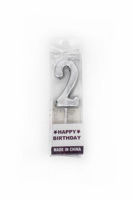 Picture of CANDLE NUMBER 2 SILVER