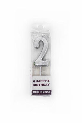 Picture of CANDLE NUMBER 2 SILVER