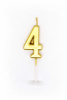 Picture of CANDLE NUMBER 4 GOLD