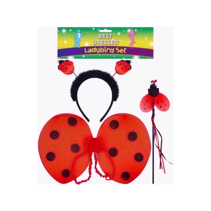 Picture of DRESS UP CHILD GIRL LADYBIRD SET 3PCE