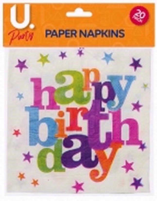 Picture of HAPPY BIRTHDAY NAPKINS 20PK