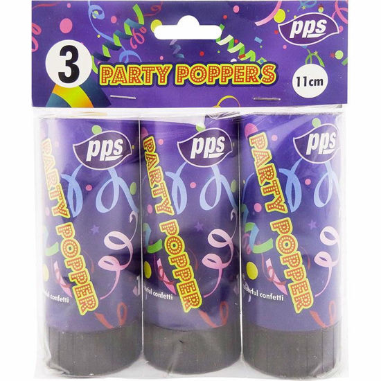 Picture of PARTY POPPERS 11.5CM 3 PCES