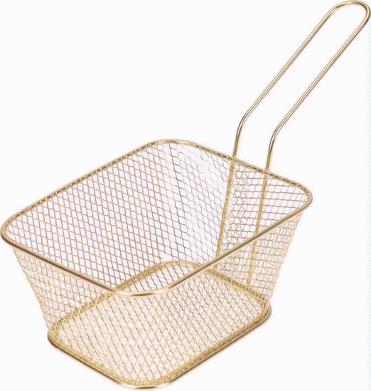 Picture of MEDIUM BASKET GOLD COLOUR 140X110X70MM