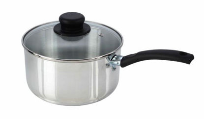 Picture of FIRST CHOICE POLISHED SAUCE PAN & LID 18CM