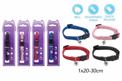 Picture of WORLD OF PETS CAT COLLAR GLITTER BELL