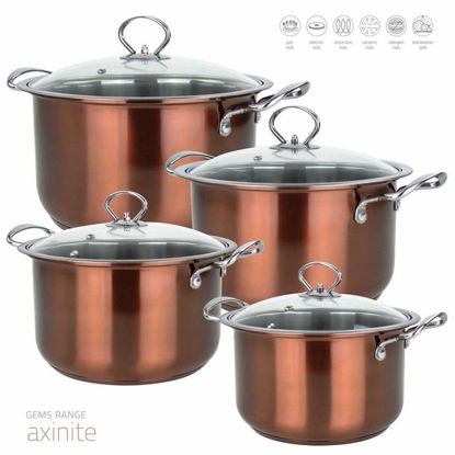 Picture of GEMS S/S STOCKPOT SET 4PC AXINITE
