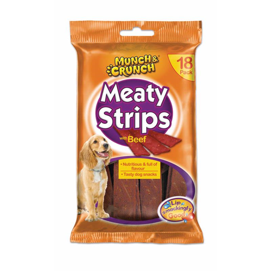 Picture of MUNCH CRUNCH DELIC MEATY STRIP BEEF 162G