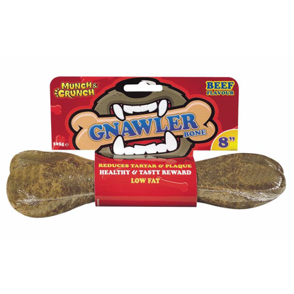 Picture of MUNCH CRUNCH GNAWLER BONE BEEF 8IN