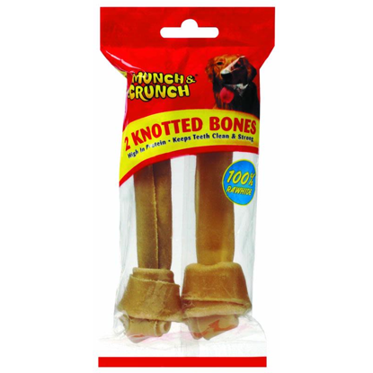 Picture of MUNCH CRUNCH RAWHIDE BONE NATURAL SMALL 2PK