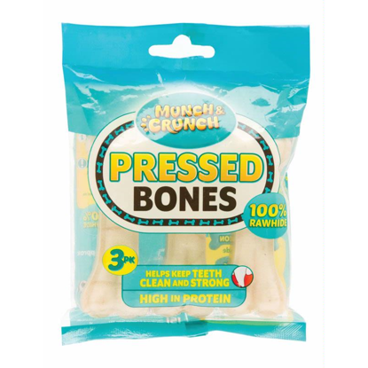 Picture of MUNCH CRUNCH RAWHIDE PRESSED BONES 3PK