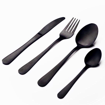 Picture of SABICHI GLAMOUR MATT BLACK 16PC CUTLERY